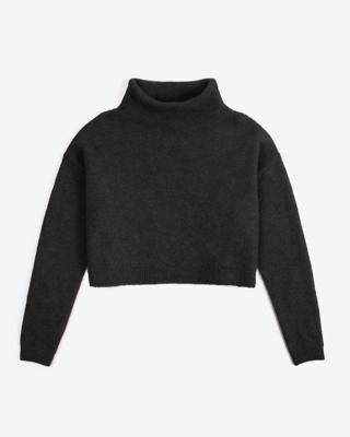 Lowie Black Cropped Funnel Neck
