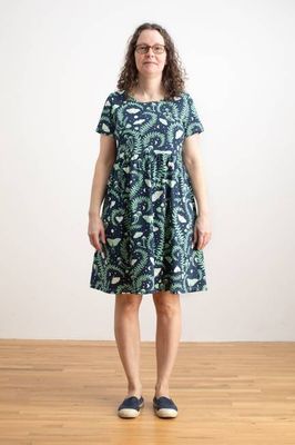 Stockholm Dress - Luna Moths Night Sky