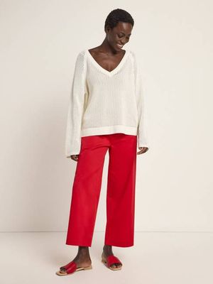 Sweater with mesh structure GOTS