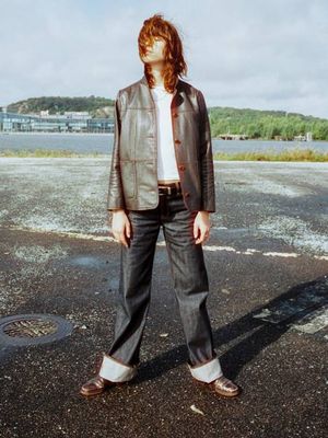 Wide Heidi Dry Selvage loose wide-leg jeans | Nudie Jeans