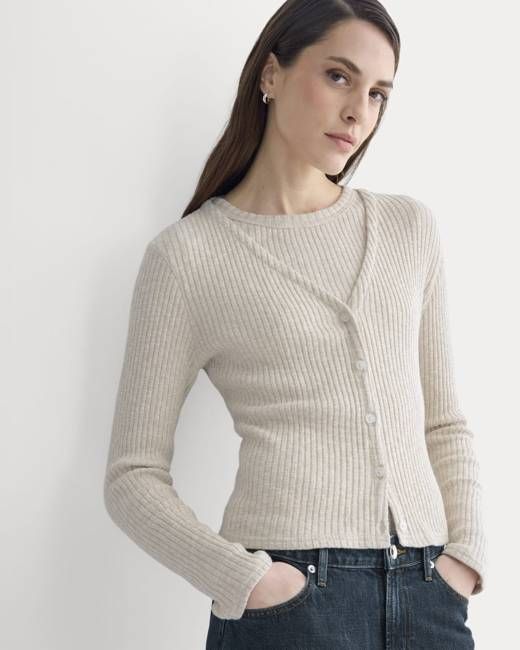 The Cozy Rib Cardigan | Peyote / Bone