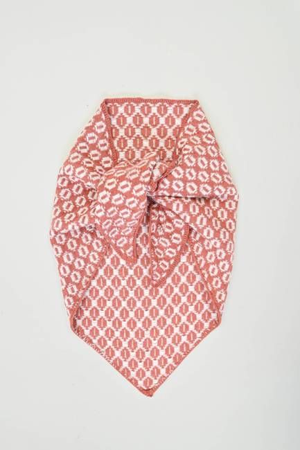 The Orton Weave Triangle Scarf in Washed Henna/Oatmeal