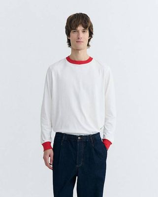 Long sleeve T-shirt red cuffs Emilio R
