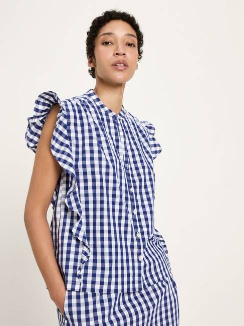 Vichy check blouse (GOTS)