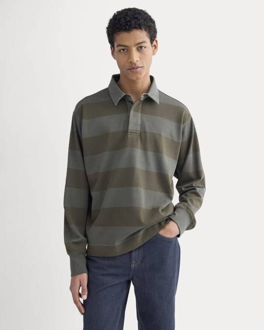 Vintage Rugby Pullover | Overdye Olive Night