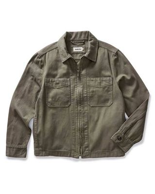 The Station Jacket in Fatigue Olive Broken Twill