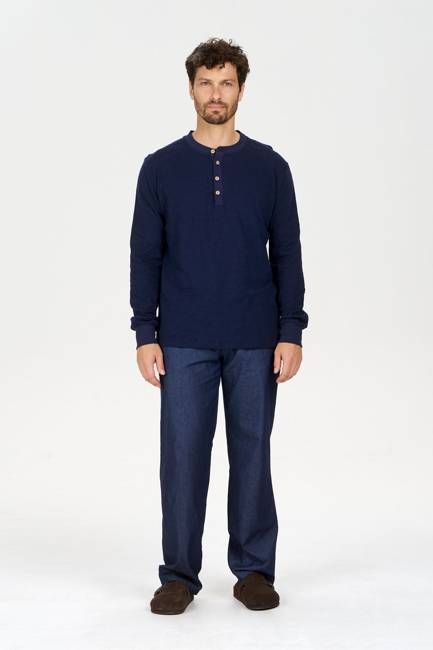 JOSHUA Organic Cotton Trouser - Mid Wash