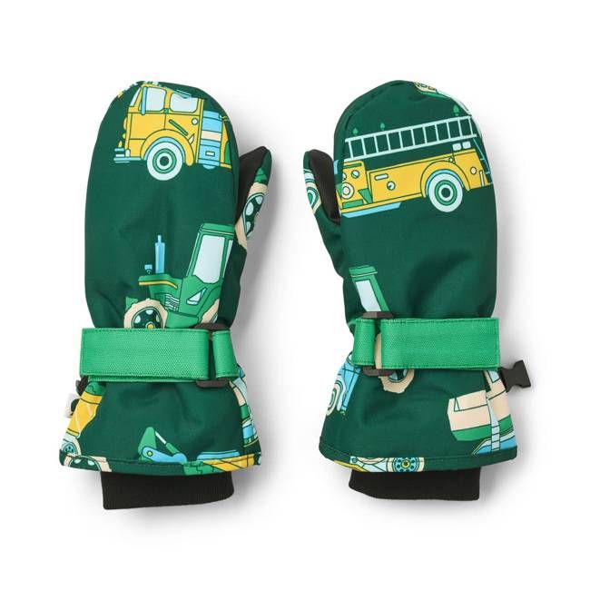 Mittens with vehicles