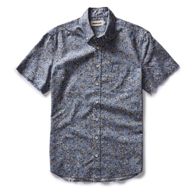 The Short Sleeve Jack in Light Blue Floral
