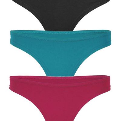 3er-Set Bio String Pur: Schwarz, petrol, beere - kaufen