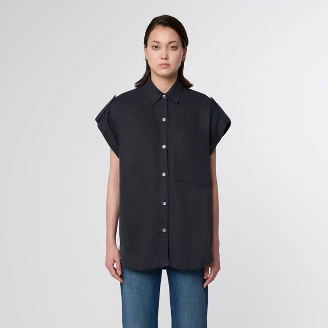 AIR - Oversize Shirt - Tencel - Dark Navy