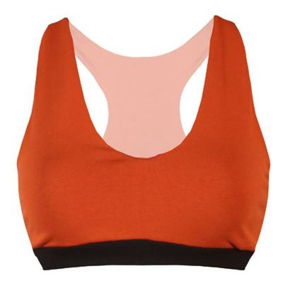 Bio-Baumwolle Bikini-Top Ijoris rost / schwarz - kaufen