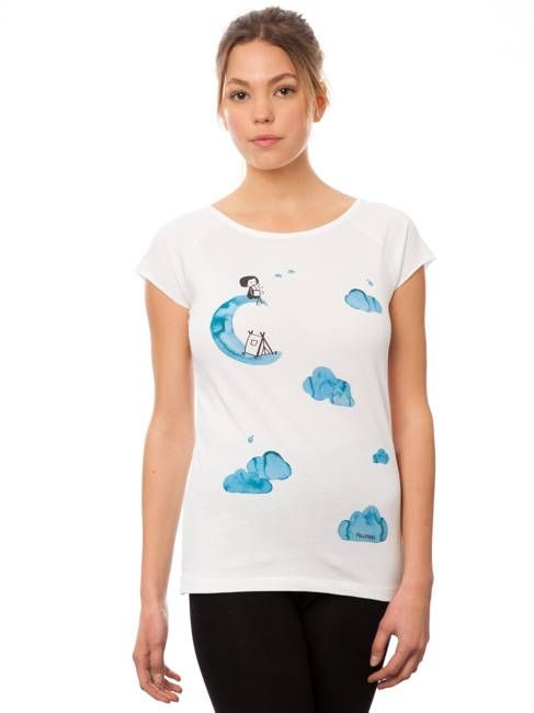 Camping Girl Cap Sleeve white size XL