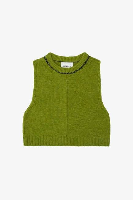Ada Sweater Vest, Dewy Moss Green