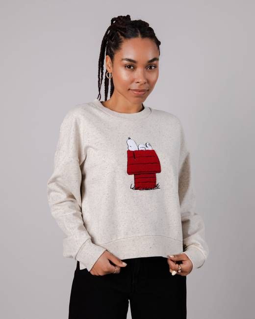 Peanuts Snoopy Doghouse Sweatshirt Cream