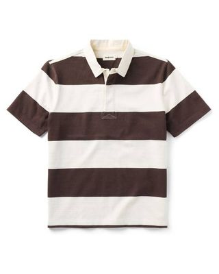 The Short Sleeve Rugby Shirt in Port Stripe