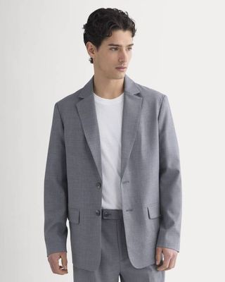Tropical Wool Blazer | Heathered Grey