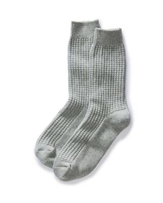 The Waffle Sock in Heather Grey