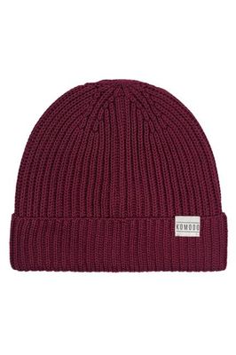 TOWN - GOTS Organic Cotton Beenie Hat Wine Red