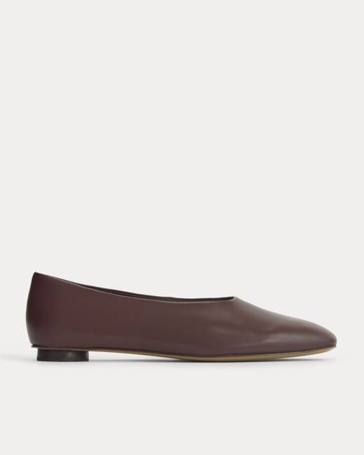 Gallery Square-Toe Flat | Burgundy