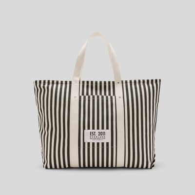 The Organic Canvas Weekender | Black / Bone