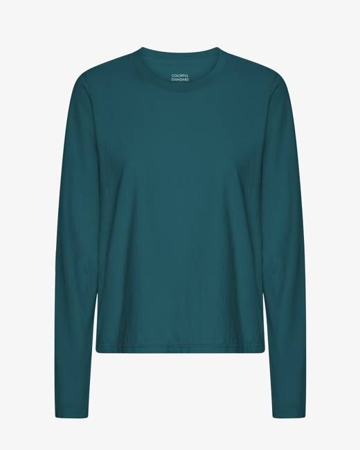 Women Organic LS T-Shirt - Ocean Green