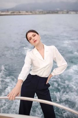 Asya Stretch Silk Blouse