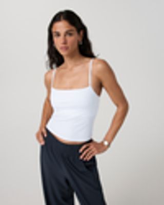 Pose Support Cami – Women's White Performance Tank Top – Tanks – Vuori