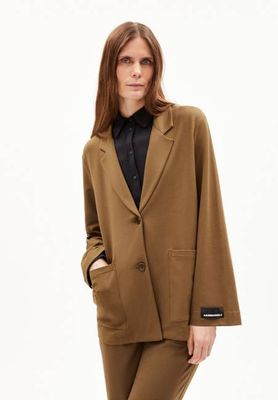MARIAA FERNANDAA JERSEY BLAZER | dried moss