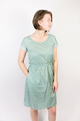Bio Kleid Somrig Punkte Lindgrün - Größen XS, S und M