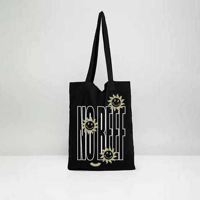 No Beef Recycled Tote Bag - Black