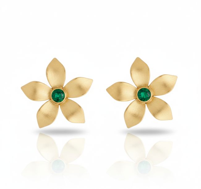 Elora Emerald Studs