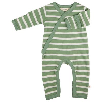 Kimono Romper (Breton Stripe) - Green