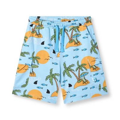 Vogt Shorts mit tropischer Insel