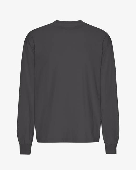Oversized Organic LS T-Shirt - Lava Grey