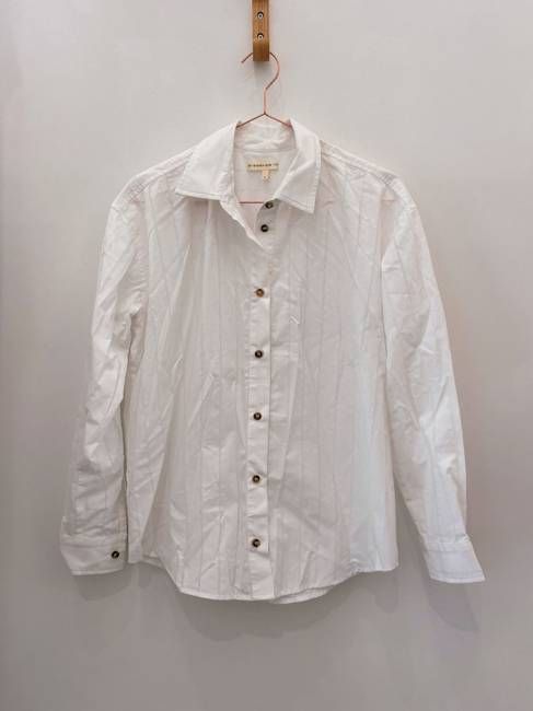 Sample Sale Peri Shirt in White Poplin