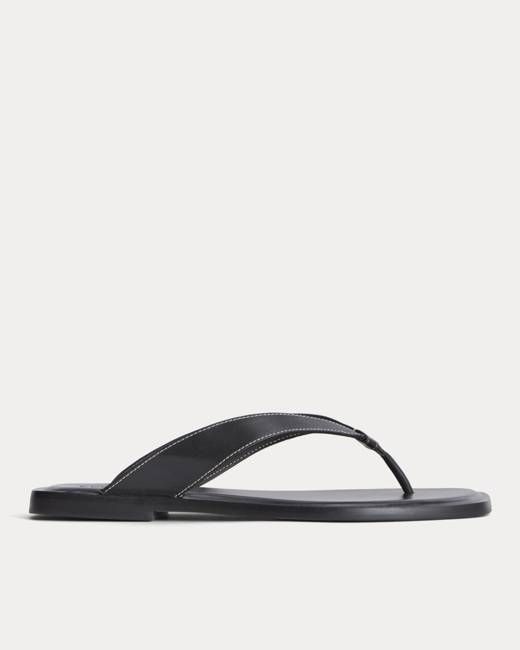 The Leather Flip Flop |  Black