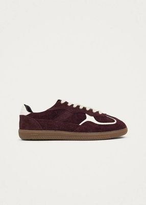 Tb.490 Suede Fuzzy Burgundy Leather Sneakers