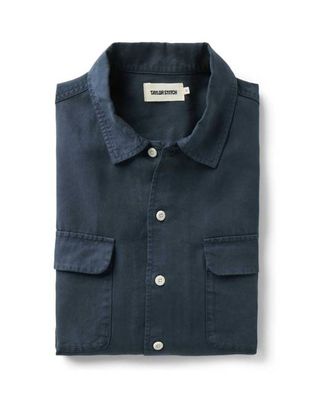 The Shore Shirt in Navy Tencel