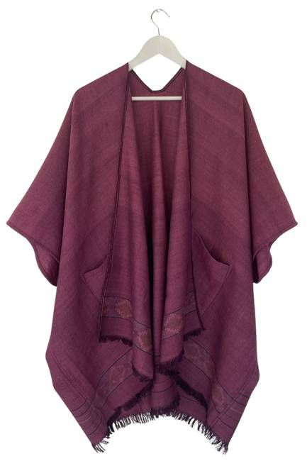 NEW! Light Wool Poncho Trudi Rosehip