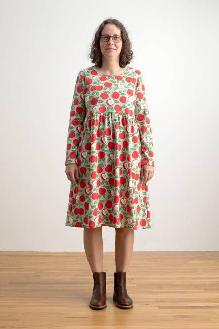 Copenhagen Dress - Apples Red & Green