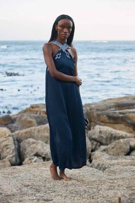 Amina Cross Kleid aus Seide