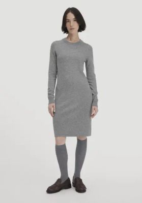 Regular knit dress made of organic merino wool with cashmere