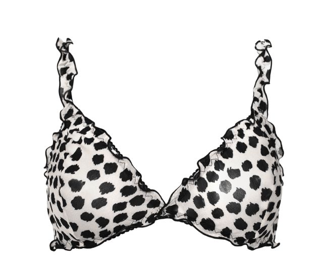 White Leo Frilly Bralette