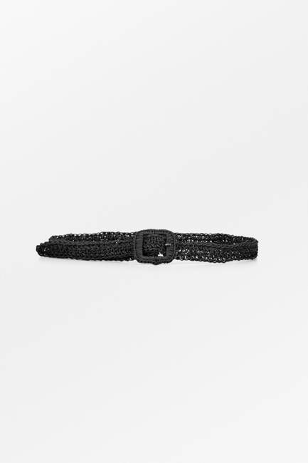 Carlie straw belt - Black
