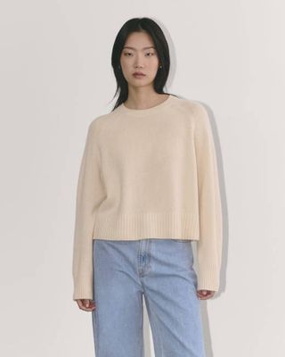 The Boxy Crew in Cashmere | Creme