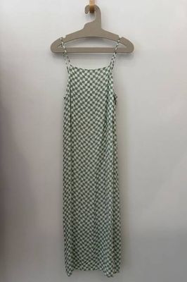 Sample Sale Loni Dress in Green Checkered Print