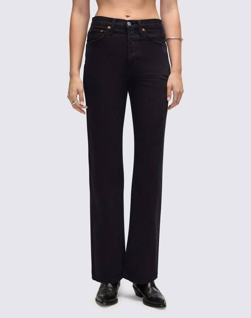 High Rise Loose -  Washed Black