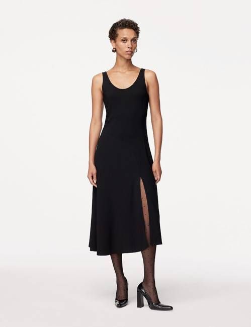 Seamed Tank Dress | Black