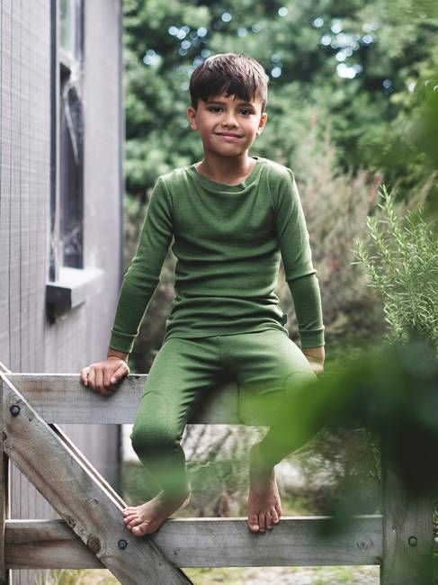 MerinoSilk Crew Dill